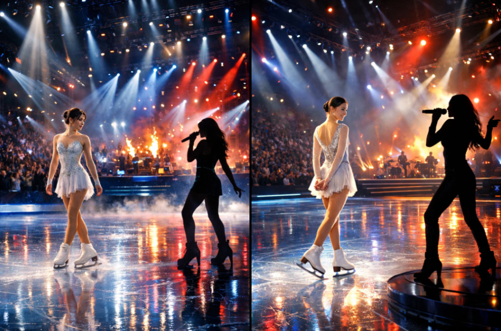 Alysa Liu conoce a Taylor Swift escenario