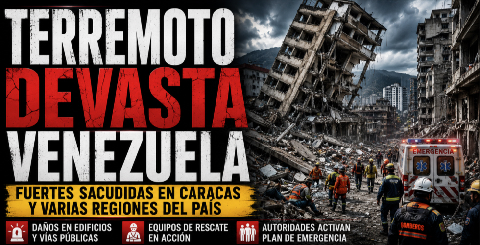 Terremoto de gran magnitud golpea Venezuela